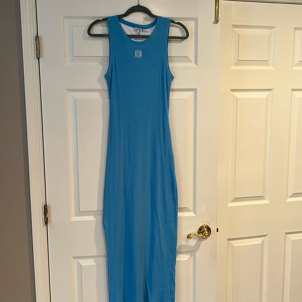 NWT Loewe tank style dress.in stores now. Gorgeous sky blue. 100% cotton.stretch